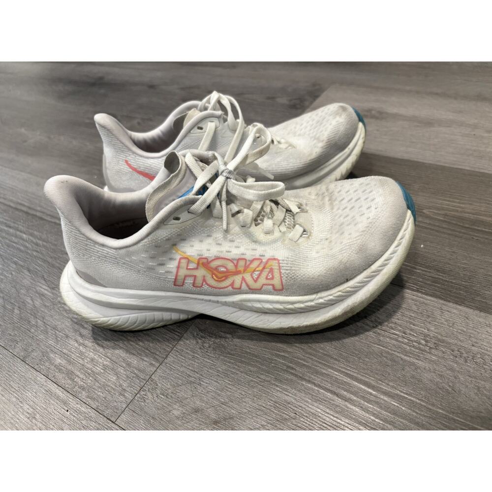 Hoka Mach 6 Women's Running Shoes, Size 6.5B White/Vanilla Color